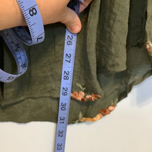 Anthropologie Fig & Flower Embroidered Boho Long Sleeve Top – Women’s Large - Picture 2 of 10